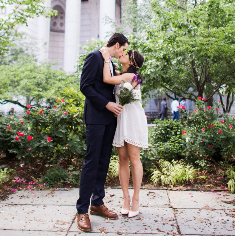 New York Wedding Photographer – City Hall Elopement followed by Central Park Picnic